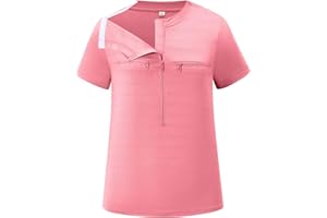 HORSSLE Women Chemo Shirts for Port Access 2-Side Snap Shoulder Surgery & Dialysis Recovery Shirts, Lightweight & Breathable