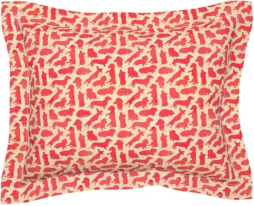 Amazon Com Roostery Pillow Sham Watercolor Weiner Dogs Dog
