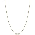 Kooljewelry Sterling Silver or Yellow Gold Over Sterling Silver Cable Chain Necklace for Women (1.2 mm, 1.6 mm or 2.1 mm)