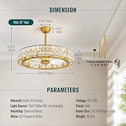 Siljoy 31.5'' Caged Ceiling Fan with Light and
