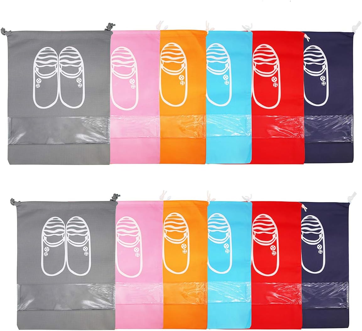 Sacchetti Portascarpe Da Viaggio - 4 Pezzi Impermeabili Con Finestra Trasparente, Anti Polvere - Foto 13