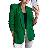 KIRUNDO Womens Blazer 2026 Spring Fall Bussiness Casual Long Sleeve Open Front Work Office Dressy Suit Jackets with Pockets