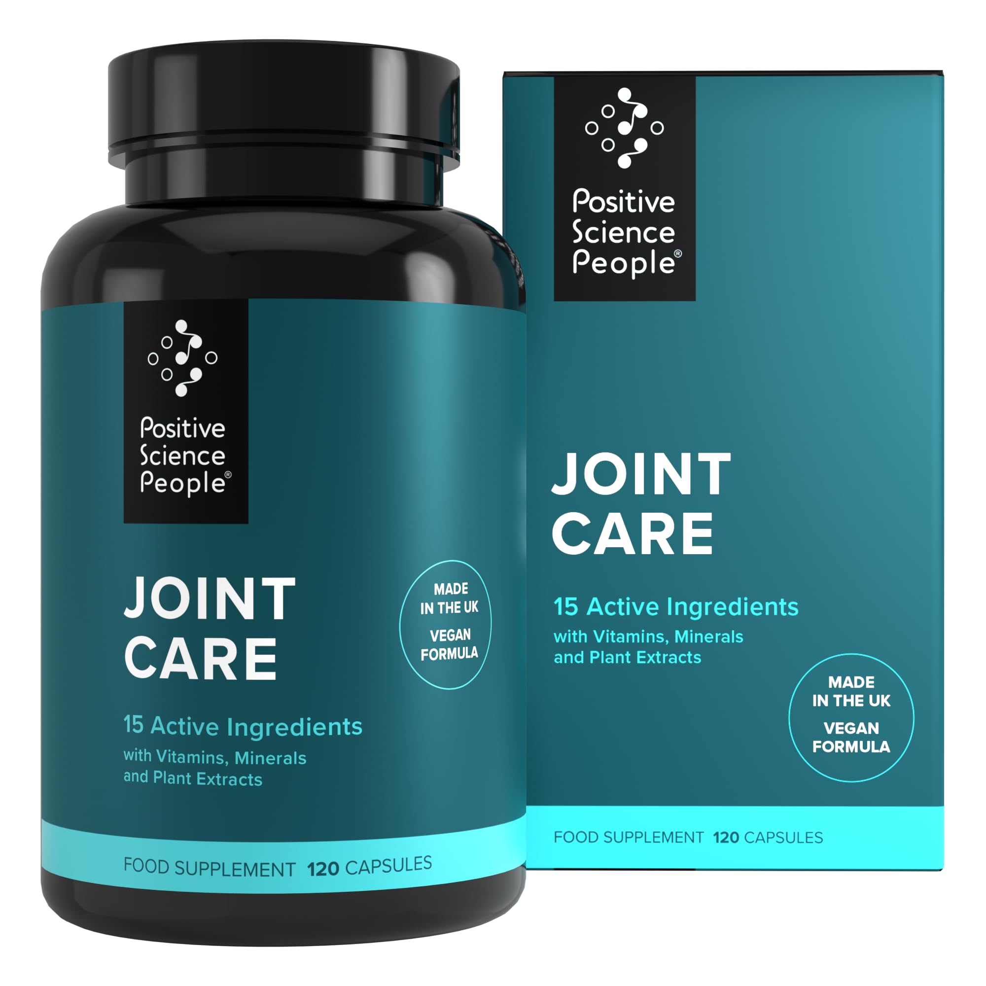 Joint Care Supplement - High Strength Curcumin from Turmeric with 95% Curcuminoids, Boswellia, Boron, Vitamin D3, K2 MK-7, Magnesium & More - Vegan, 120 Capsules