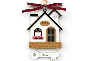 SULEVALT New Home Ornament 2024, Housewarming Gifts New Home Christmas Ornaments, First Home Ornament - New House New Beginning, House warming Gift for Women, Couple, homeowners, New Home Gift Ideas