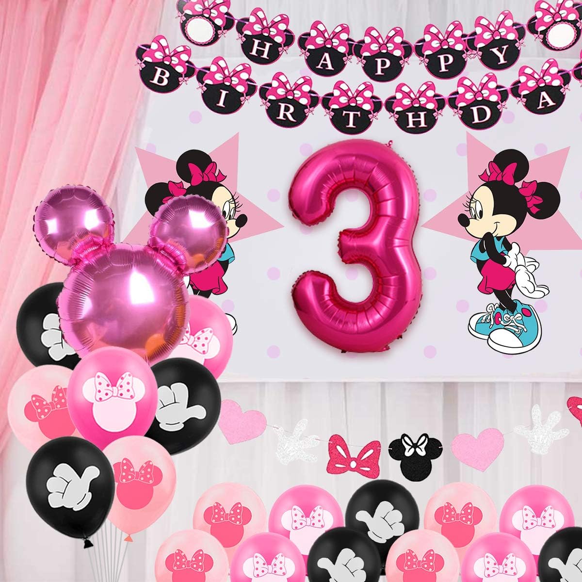 Minnie 3rd Birthday Party Supplies Minnie 3 Year Old Girl Birthday