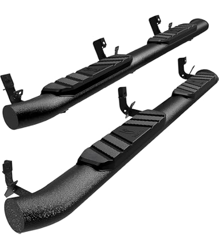 KUIPERAUTO 6 Inches Running Board Side Steps Nerf Bars Stainless Steel