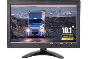 Yasoca 10.1 inch Small Portable Laptop Computer Monitor with HDMI VGA Port; Raspberry pi Display Screen Monitor; CCTV Monitor HD 1024x600 with Dual Speakers, MP5 USB Port, Remote(10 Inch) Gaming Monit