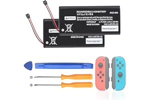 oliadeo HAC-006 Battery for Switch Joycon Controller: Replacement Compatible with Nintendo Switch Left & Right Joy Con Controller Battery Pack Lithium Ion 3.7V 600mAh Joy-Con HAC-015 HAC-016 (2-Pack)