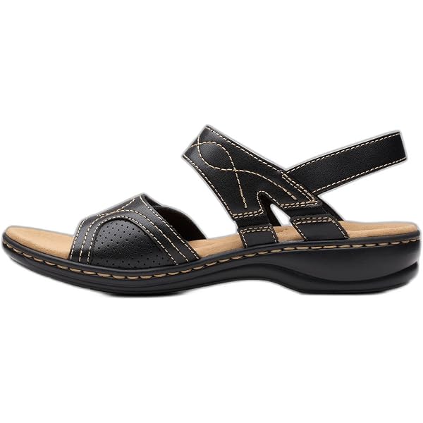 Clarks Damen Maritime May Sandale – Aus Leder, Mit Contour Cushion Fußbett & Griffiger Sohle