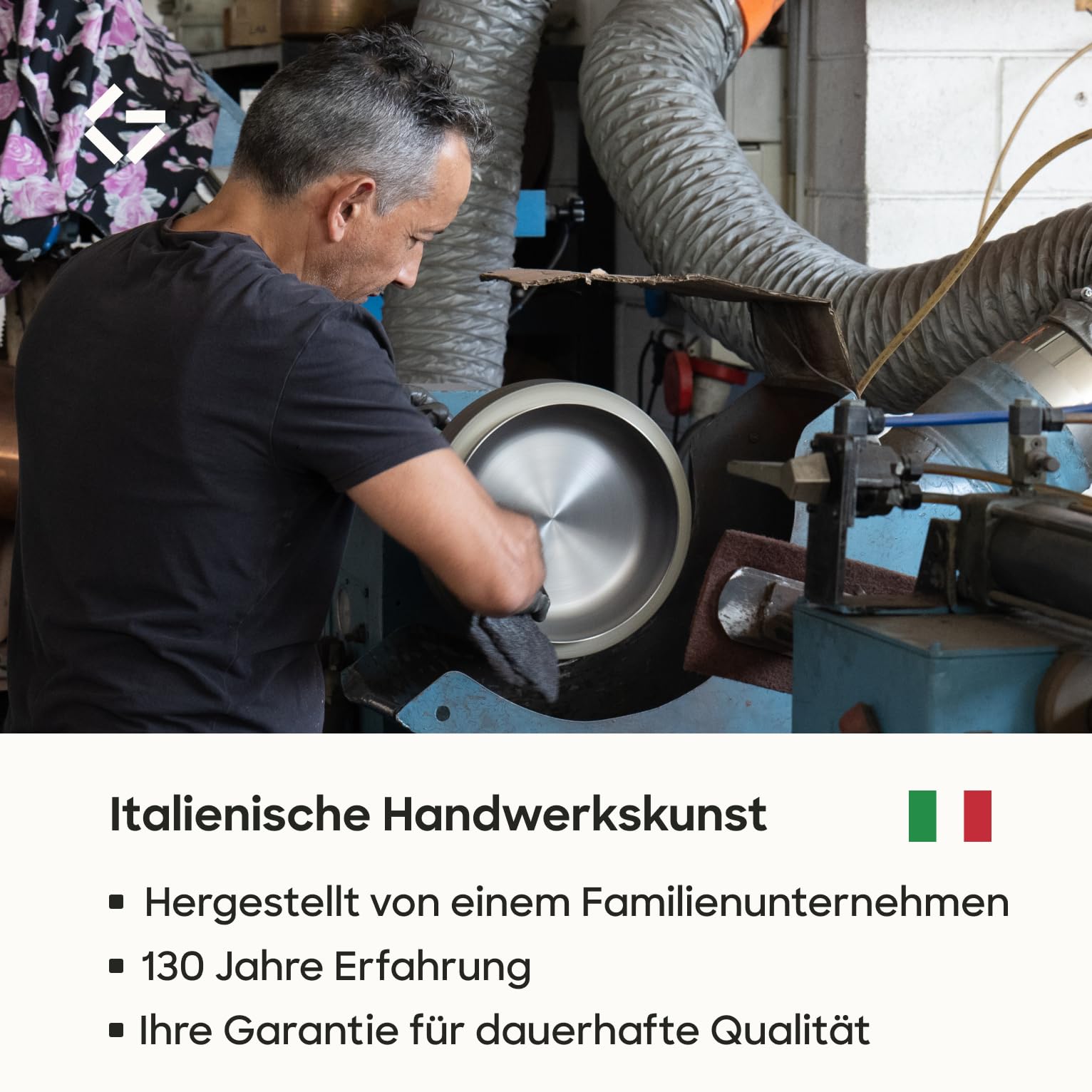 Gastrotools Carbonstahl Bratpfanne 24cm, natürliche Antihaft-Oberfläche ohne PFAS, Ofenfest bis 650°C, CoolGrip Griff, geeignet für Induktion, Gas, Keramik & offenes Feuer, Hergestellt in Italien 2