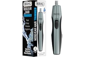 Wahl Clipper Battery Operated, Precision Ear and Nose Hair Trimmer for Men, Hygienic Nose Trimmer with Rinseable Blade for Easy Cleaning, Perfect for Travel – Model 3026462