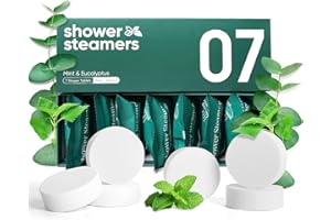 VORLIS Shower Steamers Aromatherapy - 7 Pack Set Shower Tablets with Natural Essential Oil Long-Lasting Spa Bath Bombs for St