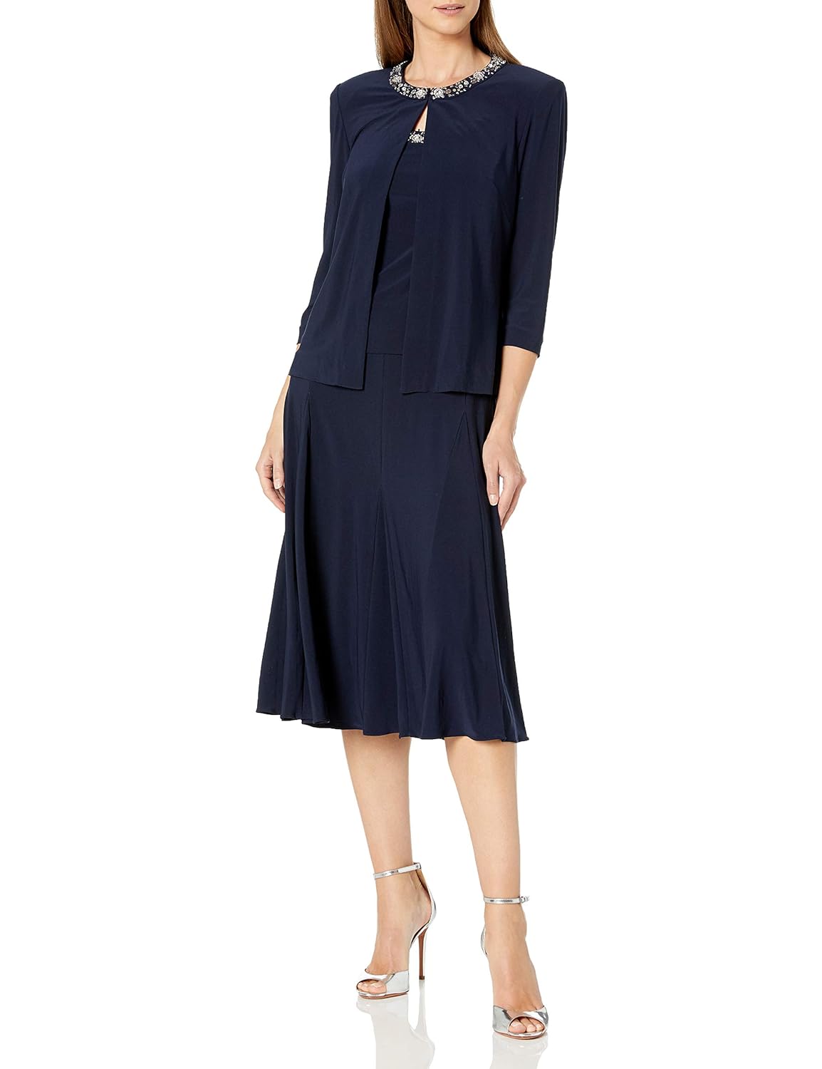 alex evenings beaded jacket dress