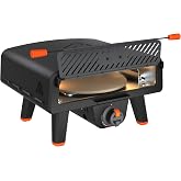 Blackstone 2404B Leggero Pro Portable Pizza Oven with 13" Rotating Cordierite Pizza Stone, Steel, Black