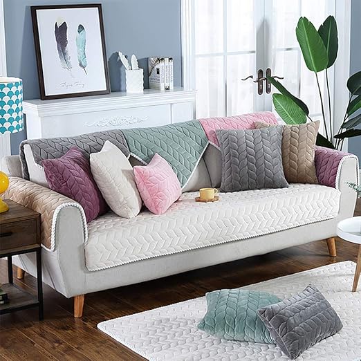 Amazon.com: MSM Velvet Sectional Sofa Cover,Winter Warm Universal Couch