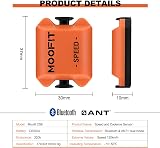moofit CS8 Cycling Cadence Speed Sensor Bluetooth ANT+ IP67 Orange view 2