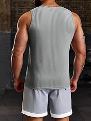 Runcati Men's Workout Tank Tops Sleeveless Ribbed