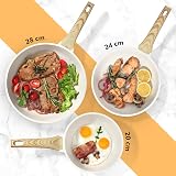GiPP Nonstick Skillet Frying Pan 24cm White Granite PFOA Free Induction view 4