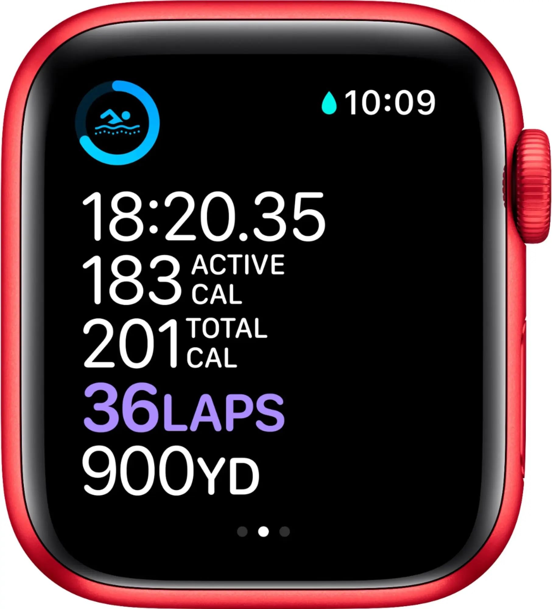 Apple Watch Series 6 (GPS, 44mm) - Red Aluminum Case with Red Sport Band (Renewed)