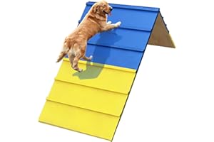 koretech Dog Agility A Frame for Large Dogs, 84” x 24” Dog Agility Course Backyard Set, Dog Agility Equipment Outdoor for Jumping Climbing