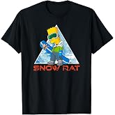 The Simpsons Bart Simpson Snowboarding Snow Rat T-Shirt