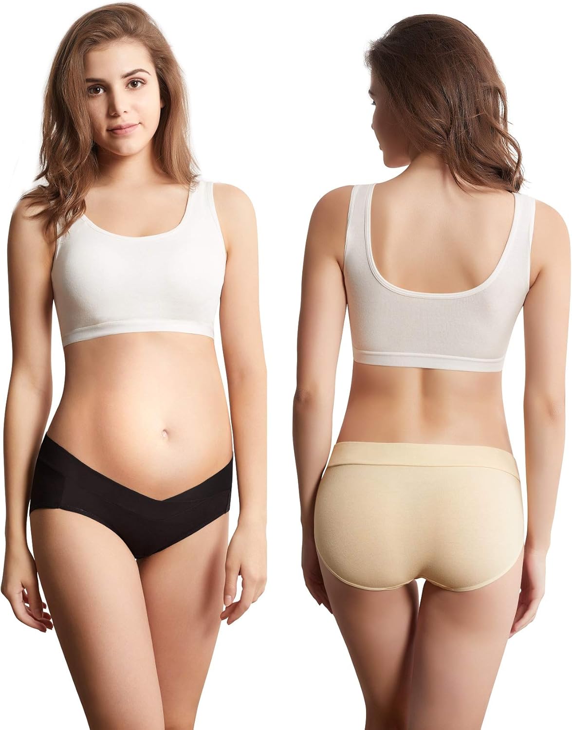 SXXL Mama Cotton Womens Under The Bump Maternity Panties Pregnancy