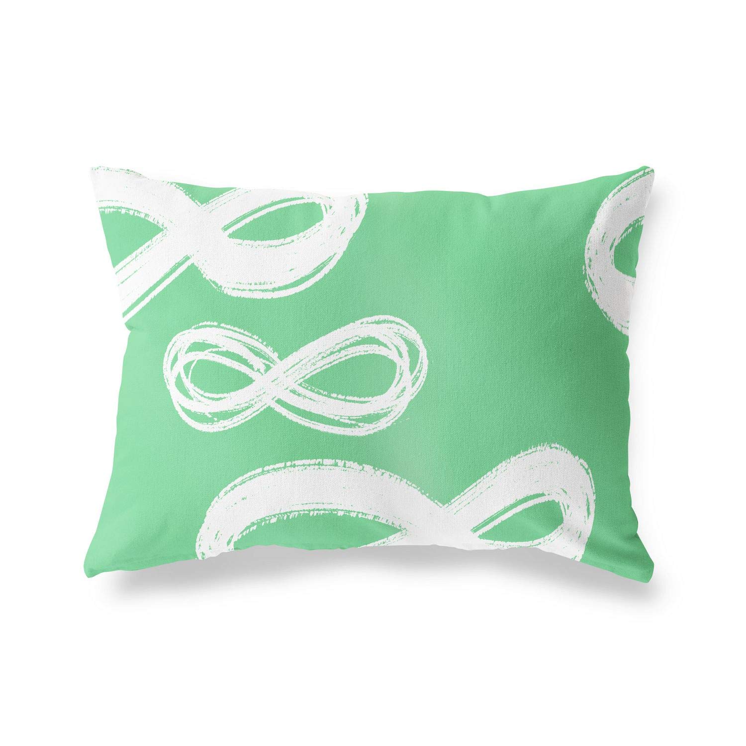 BonaMaison Decorative Cushion Cover, Petrol Green-White Throw Pillow Covers, Home Decorative Pillowcases for Livingroom, Sofa, Bedroom, Size: 45X60 Cm - Designed and Manufactured in Turkey