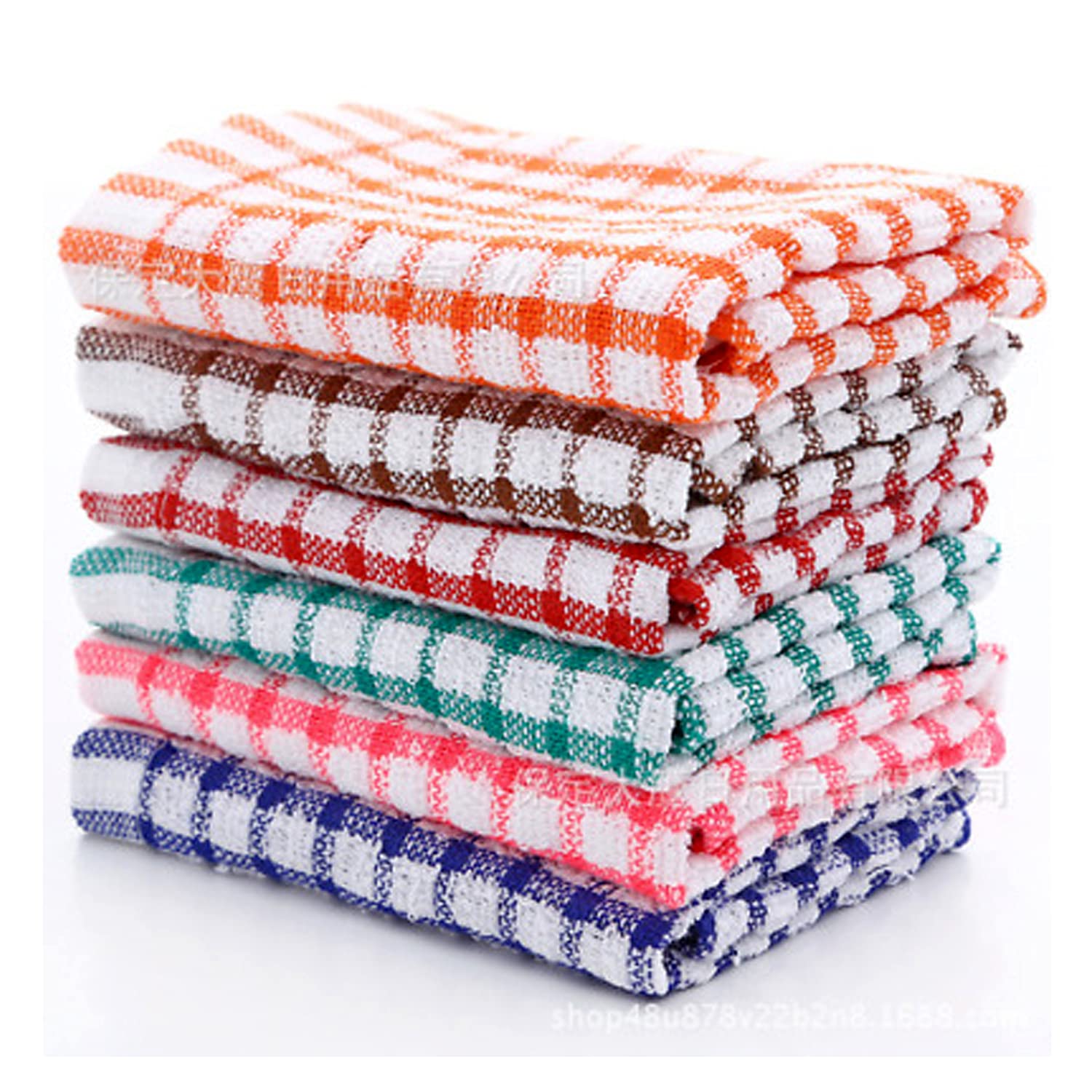 MAS International Kitchen Terry Tea Towel 100% Pure Cotton Absorbent Long Lasting Soft Touch Dish Towels, Tea Towels, Bar Towels (Pack of 12)