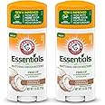 ARM & HAMMER Essentials Deodorant - Made with Natural Deodorizers - Coconut Geranium - Free From Aluminum, Parabens & Phthalates, 2.5 oz (Pack of 2)