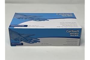 [100 Pcs] Nitrile Gloves Powder Free, Textured Disposable Gloves, Latex Free, Non-Sterile, Food Prep, Cleaning, Salon, Spa