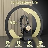 Earbay Wireless Headset Bluetooth with Microphone Noise Canceling 50H Battery view 4