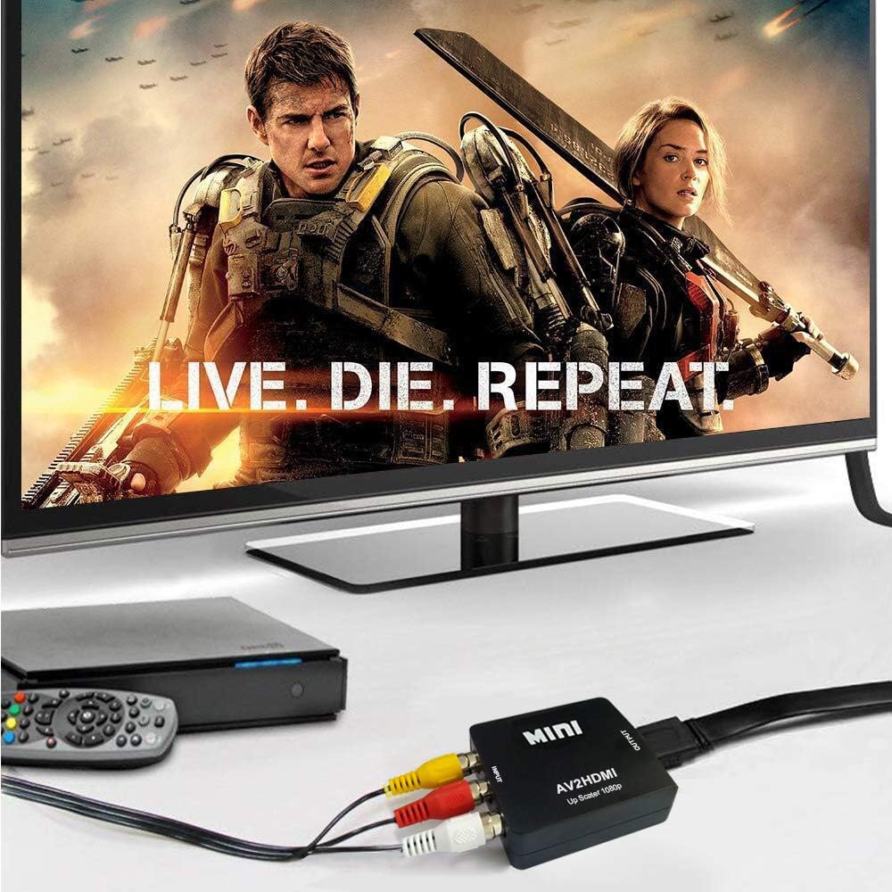 RCA to HDMI,AV to HDMI Converter,ABLEWE 1080P Mini RCA Composite CVBS Video Audio Converter Adapter Supporting PAL/NTSC for TV/PC/ PS3/ STB/Xbox VHS/VCR/Blue-Ray DVD Players: Electronics