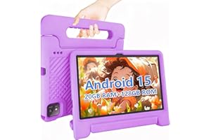 NRKDUBQ Kids Tablet 11 inch Android 15 20GB + 128GB Octa-Core 8000mAh Todder Tablet with Drop-Proof Case, Parental Control, WiFi 6 and Bluetooth, Purple