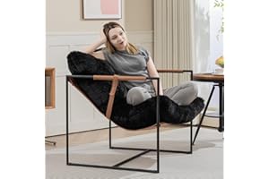 Mondschein Accent Chair, Arm Chair Big Sitting Area Living Room Chair Cross Legged Armchair with Foam Cushioning, Reading Cha