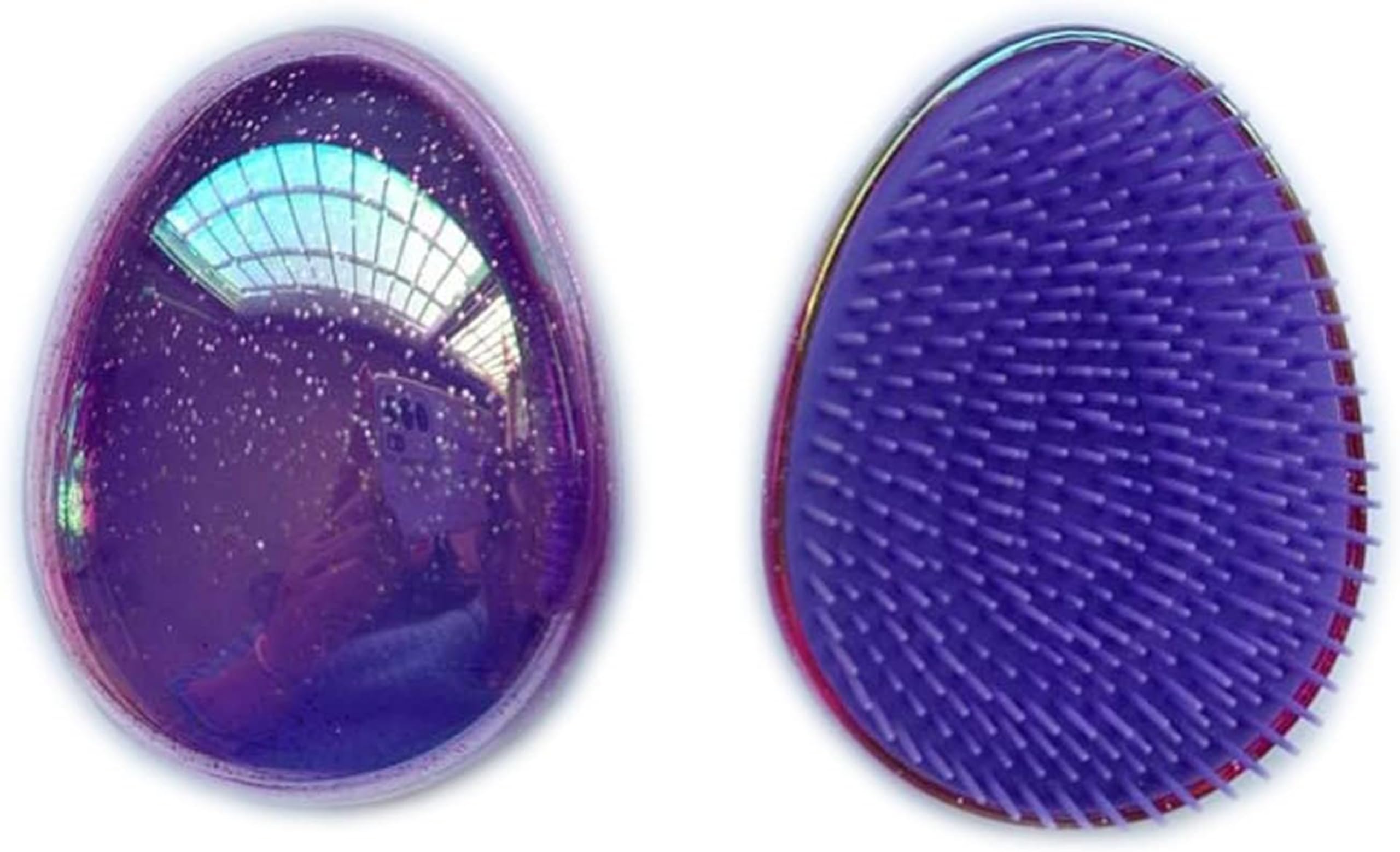 VinBee Detangler Hair Brush for Women, Girls and Kids Mini Hairbrush for Wet & Dry Hair Comb Compact - Travel Brush Hair -Kids Hair Brush(Starry Sky Purple)