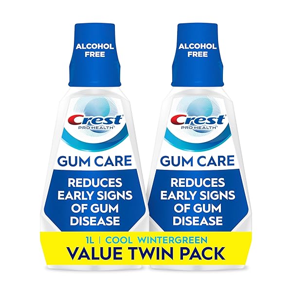 CREST PRO-HEALTH GUM CARE MOUTHWASH, COOL WINTERGREEN, CPC ANTIGINGIVITIS/ANTIPLAQUE ORAL RINSE 1L (33.8 FL OZ)