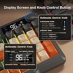 ZIYOU LANG Wireless Gaming Keyboard with Display