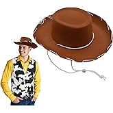 Nicky Bigs Novelties Adult Western Sheriff Costume Hat 1950's Style Adults Ranch Hat Men Women Cowgirl Cowboy Hats One Size