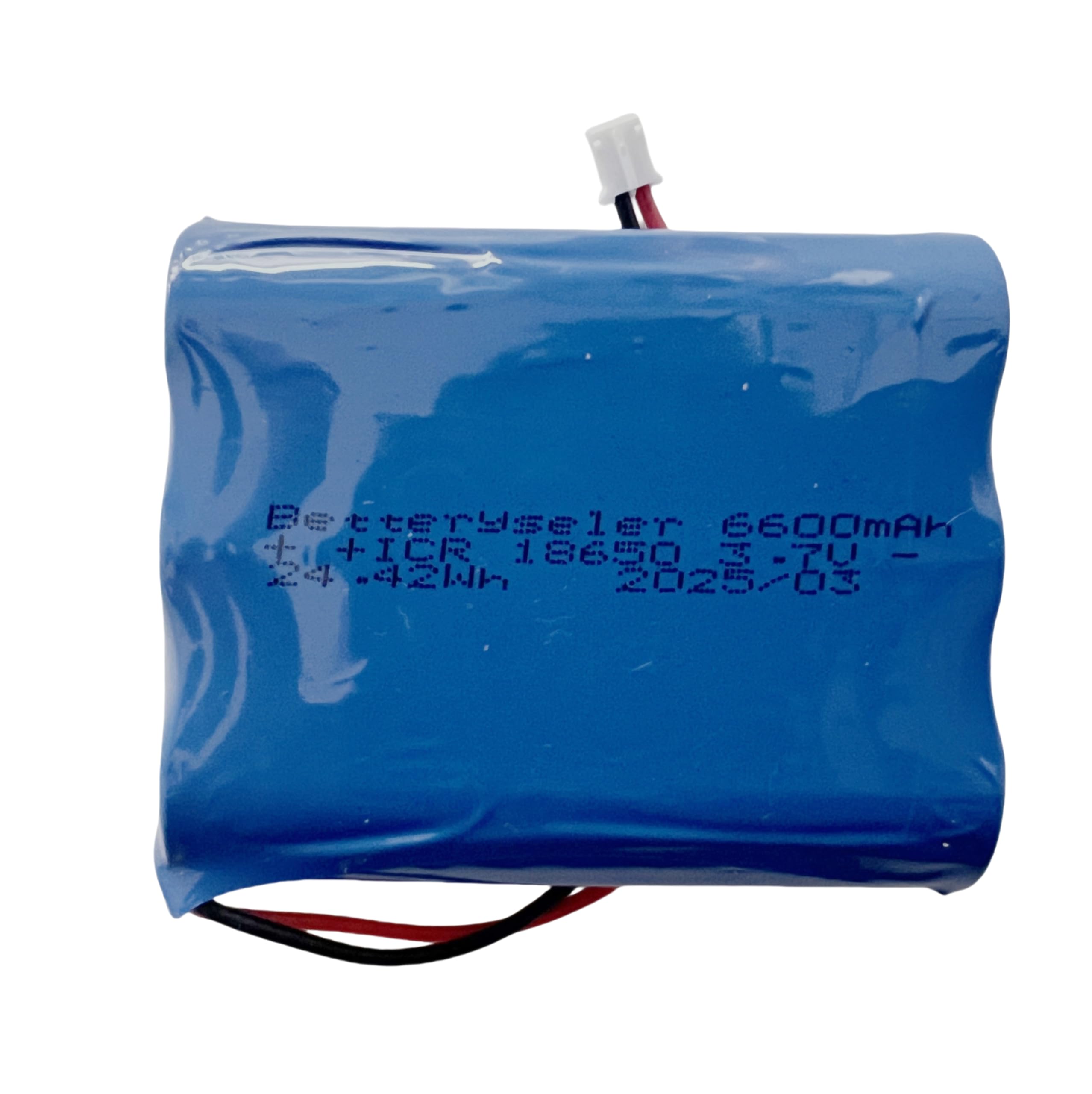 Photo 1 of 1Pc 18650 3.7v 6600mAh 1S3P Li ion Rechargeable Battery Pack with 2P JST-PH2.0 Plug,6.75x5.5x1.84cm (24.42Wh/6.6A),for Simplehuman Sensor Makeup Mirror ST3026 BT1080 Battery Replacement ST3027 3028