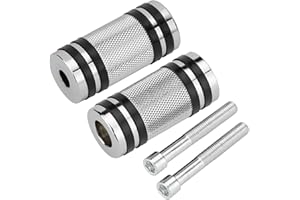 VG MOTO Motorcycle Shifter Peg Gear Shift Lever CNC Billet Foot Pegs Replacement for Harley Davidson Touring Softail Dyna Sportster Street Glide Road (Chrome-B,2pcs)