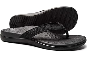 LLSOARSS Plantar Fasciitis Feet Sandal with Arch Support - Best Orthotic flip Flops for Flat Feet，Heel Pain- for Women