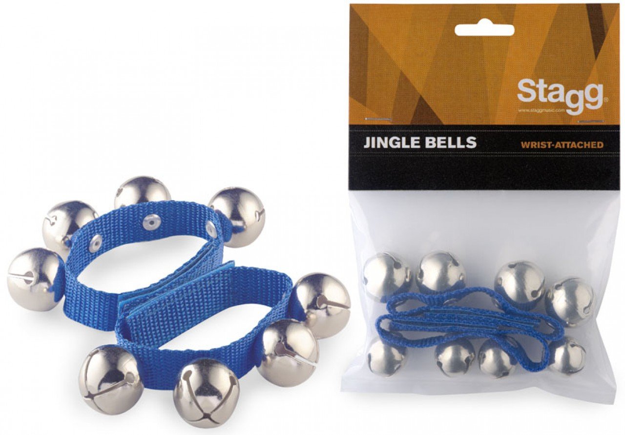 Stagg Wrist Jingle Bells - Blue (Pack of 2)