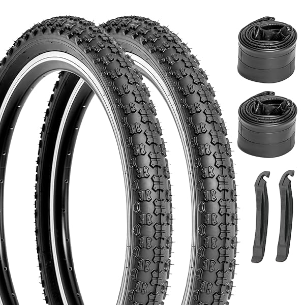 2-PACK KIDS BIKE TIRES SET: HYCLINE 20X2.125 INCH...