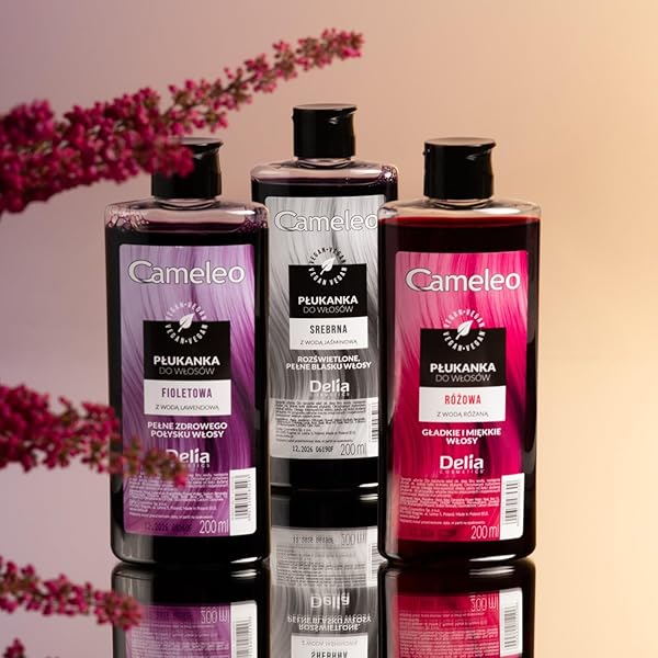 CAMELEO – PINK HAIR TONER WITH ROSE WATER, NO YELLOW SHADES, TONES, SEMI PERMANENT HAIR DYE – BLONDE, GREY HAIR – COLOUR & CARE – PARABEN FREE | 200ML