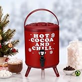 203 oz Hot Cocoa Dispenser Hot Chocolate Drink Insulated Beverage Dispenser | Christmas Cocoa Bar Station Dispenser with Spigot, Large Red Chocolate Coffee Urn for Christmas Hot Cocoa Bar Party Supplies