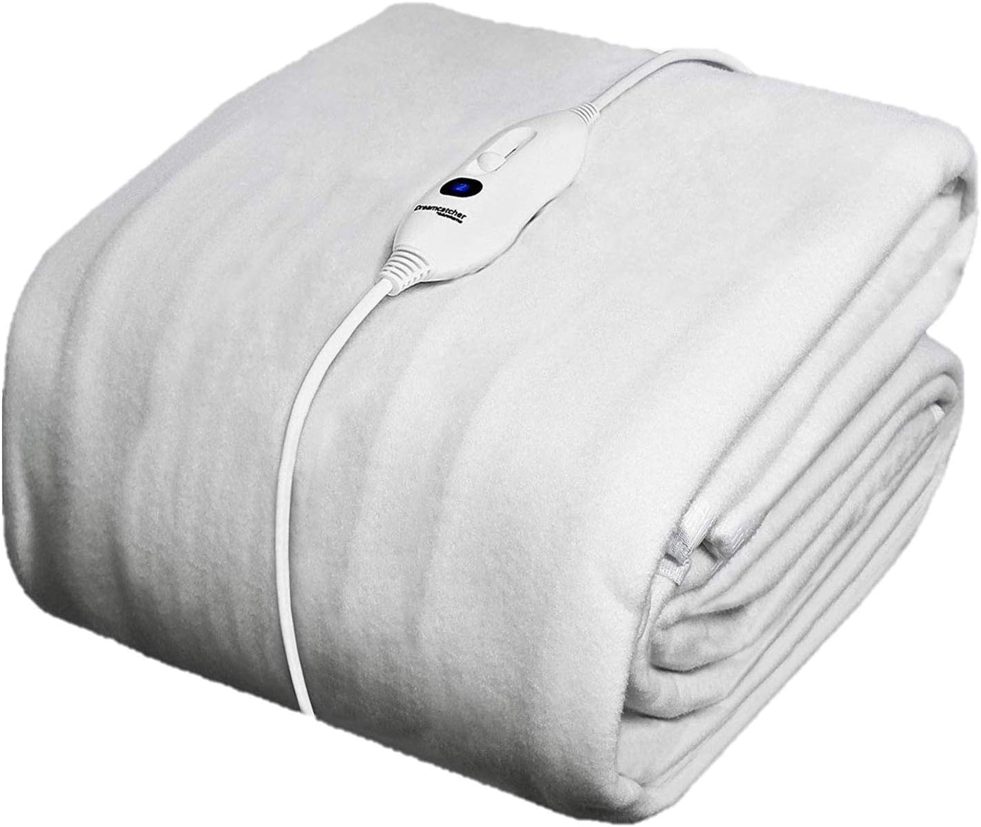 Cozytek luxury Single Electric Blanket Under Blanket - 3 Comfort Heat Settings, Machine Washable, Detachable Control, White