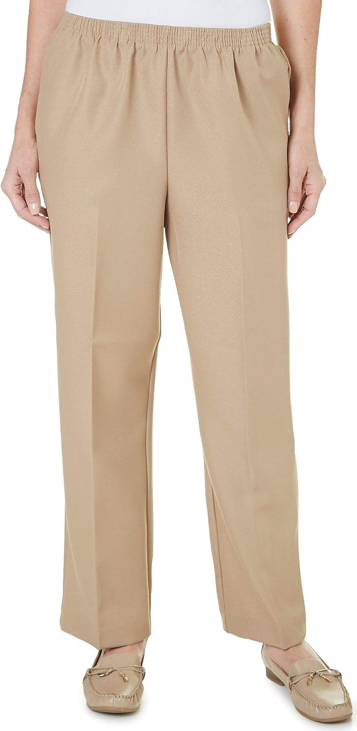 Alfred Dunner Women's Petite Polyester PullOn Pants Short Length
