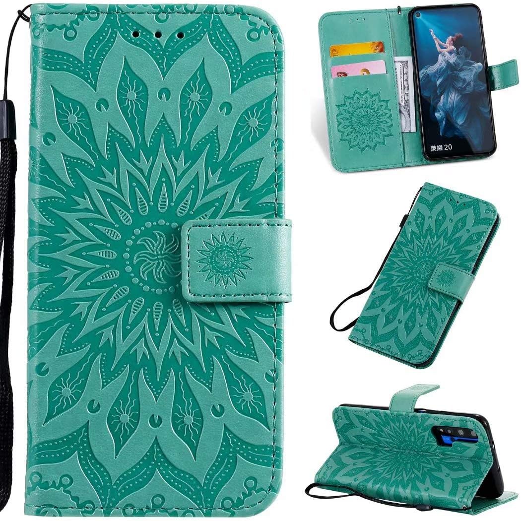 Luckyandery Nova 5T Case,Nova 5T Leather Wallets, PU Leather Stand Card Slots Money Pocket Nova 5T Wallet Case Cover