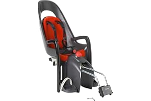 Hamax Caress Rear Child Bike Seat - Frame Mount, Ultra-Shock Absorbing, Adjustable to Fit Kids (Baby-Toddler) 9 mo-48.5lb.