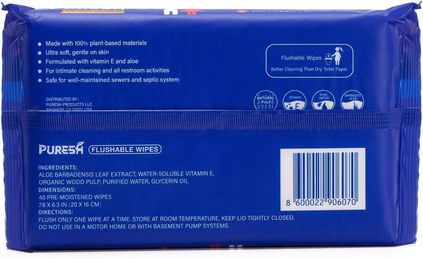 Baby Charmin Freshmates Flushable Wipes Refills Sewer/Septic Safe 40 PK